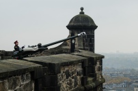 One o'clock gun at Edinburgh Castle.